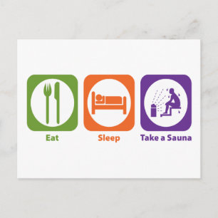 Carte Postale Dormir Prenez un sauna