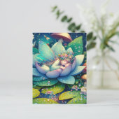 Carte Postale Dormir sur un flanc de fleurs (Debout devant)