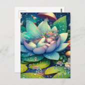 Carte Postale Dormir sur un flanc de fleurs (Devant / Derrière)