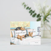 Carte Postale Dors avec des Yorkies (Debout devant)