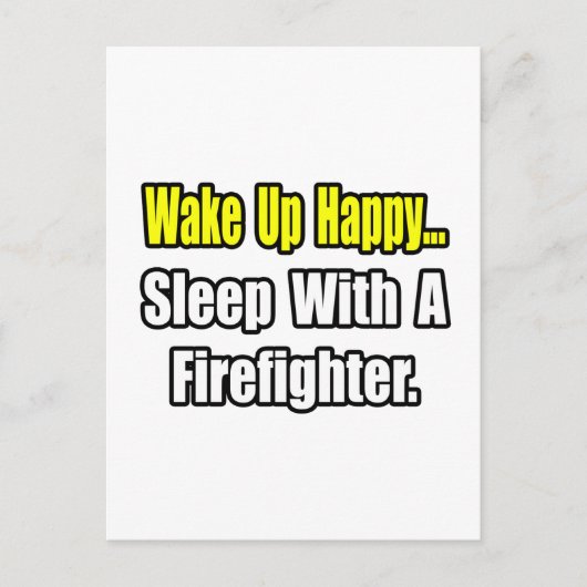 Carte Postale Dors avec un pompier (Devant)