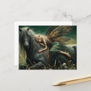 Carte Postale Dors de fée sur son cheval