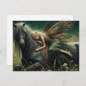 Carte Postale Dors de fée sur son cheval (Devant / Derrière)
