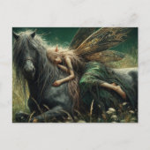 Carte Postale Dors de fée sur son cheval (Devant)