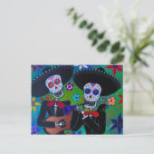 Carte Postale Dos Amigos Dia de los Muertos Mariachi (Debout devant)
