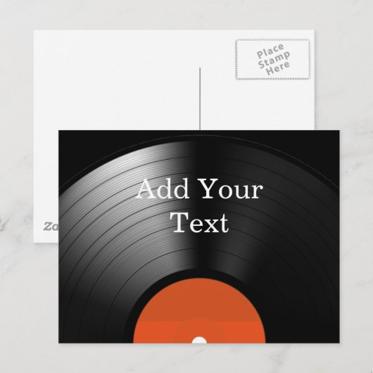 Carte Postale Dossier de vinyle (Devant / Derrière)