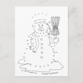 Carte Postale Dot to Dot Snowman (Devant)