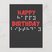 Carte Postale Dots en braille - Joyeux t-shirt Blind pour l'anni