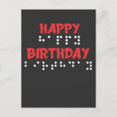 Carte Postale Dots en braille - Joyeux t-shirt Blind pour l'anni (Devant)