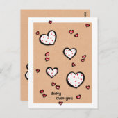 Carte Postale Dotty Hearts kraft Dotty Over You Postcard (Devant / Derrière)