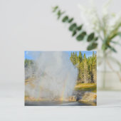 Carte Postale Double arc en ciel à Riverside Geyser, Yellowstone (Debout devant)