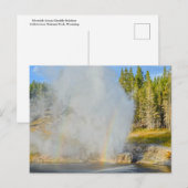 Carte Postale Double arc en ciel à Riverside Geyser, Yellowstone (Devant / Derrière)