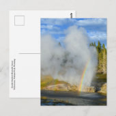 Carte Postale Double arc en ciel à Riverside Geyser, Yellowstone (Devant / Derrière)