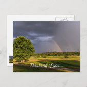 Carte Postale Double arc-en-ciel par pluie (Devant / Derrière)