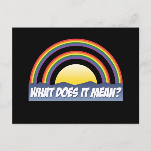 Carte Postale Double Arc En Ciel Qu'Est-Ce Que Ça Signifie ? (Devant)