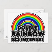 Carte Postale Double arc-en-ciel si intense (Devant / Derrière)