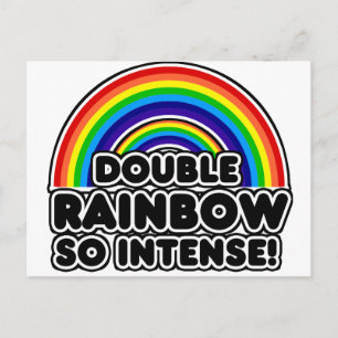 Carte Postale Double arc-en-ciel si intense