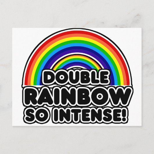 Carte Postale Double arc-en-ciel si intense (Devant)