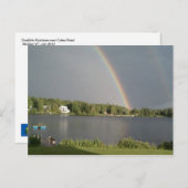 Carte Postale Double arc-en-ciel sur Coles Pond Walden VT 20 jui (Devant / Derrière)