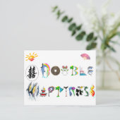 Carte Postale double bonheur (Debout devant)