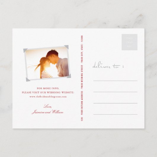 Carte Postale Double Bonheur Red Lanterns Asiatique Enregistrer (Dos)