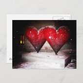 Carte Postale Double coeur (Devant / Derrière)