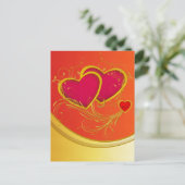 Carte Postale Double coeur (Debout devant)