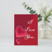 Carte Postale Double Coeur Je T'Aime (Debout devant)