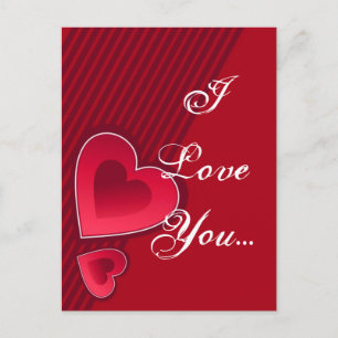 Carte Postale Double Coeur Je T'Aime