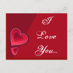 Carte Postale Double Coeur Je T'Aime