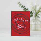Carte Postale Double Coeur Je T'Aime (Debout devant)