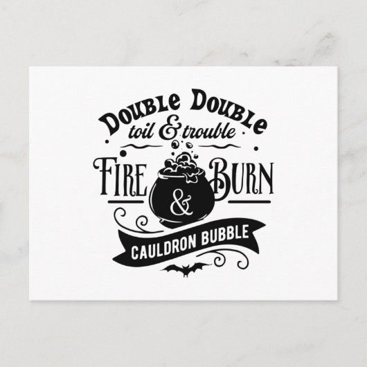 Carte Postale Double double tâche et problème (Devant)