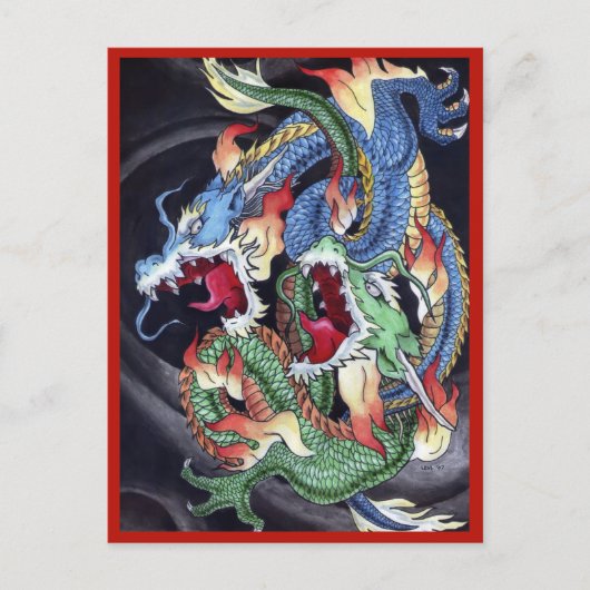 Carte Postale Double dragons (Devant)