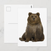 Carte postale Double Exposition Arbres Ours Brun (Devant / Derrière)