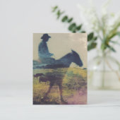 Carte Postale Double exposition Cowboy (Debout devant)