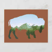 Carte Postale Double exposition de bison (Devant)