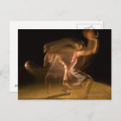 Carte Postale Double exposition d'une femme jouant au basket-bal (Devant / Derrière)