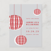 Carte Postale Double Happiness Lanternes Chinois Enregistrer La  (Devant)