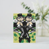 Carte Postale Double La Chance Leprechaun (Debout devant)