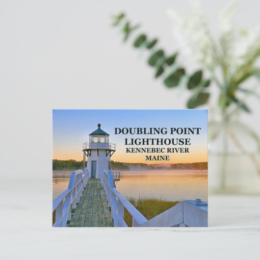 Carte Postale Double Point Lighthouse, Maine Postcard (Debout devant)