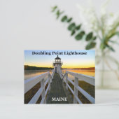 Carte Postale Double Point Lighthouse, Maine Postcard (Debout devant)