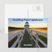 Carte Postale Double Point Lighthouse, Maine Postcard (Devant / Derrière)