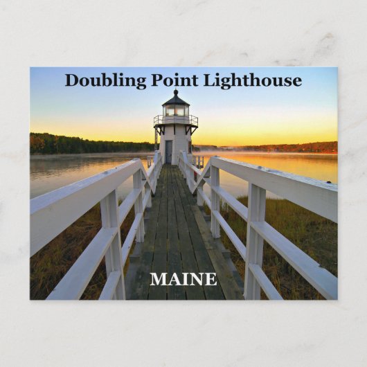Carte Postale Double Point Lighthouse, Maine Postcard (Devant)