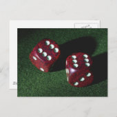 Carte Postale Double six dés (Devant / Derrière)