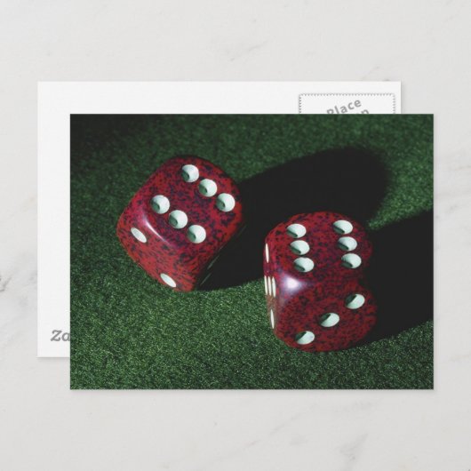 Carte Postale Double six dés (Devant / Derrière)