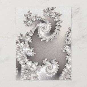 Carte postale double spirale argent