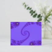 Carte postale double spirale bleu violet (Debout devant)