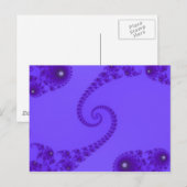 Carte postale double spirale bleu violet (Devant / Derrière)
