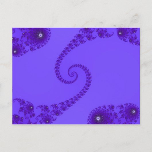 Carte postale double spirale bleu violet (Devant)