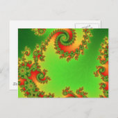 Carte postale double spirale de Noël (Devant / Derrière)